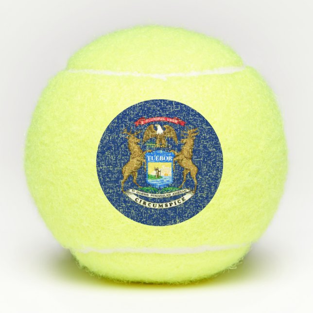Balles De Tennis Drapeau de l'État du Michigan (Devant)