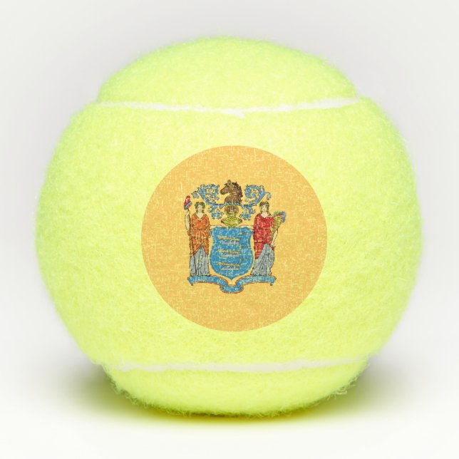 Balles De Tennis Drapeau de l'État du New Jersey (Devant)
