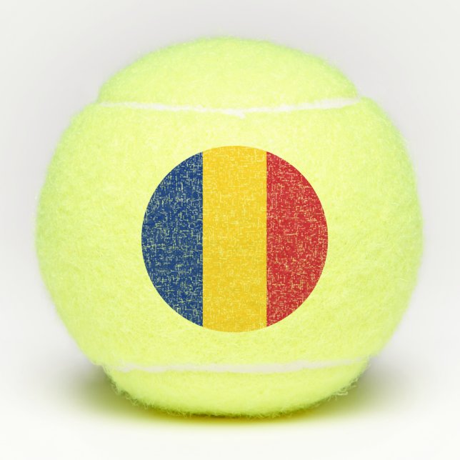Balles De Tennis Drapeau de Roumanie (Devant)