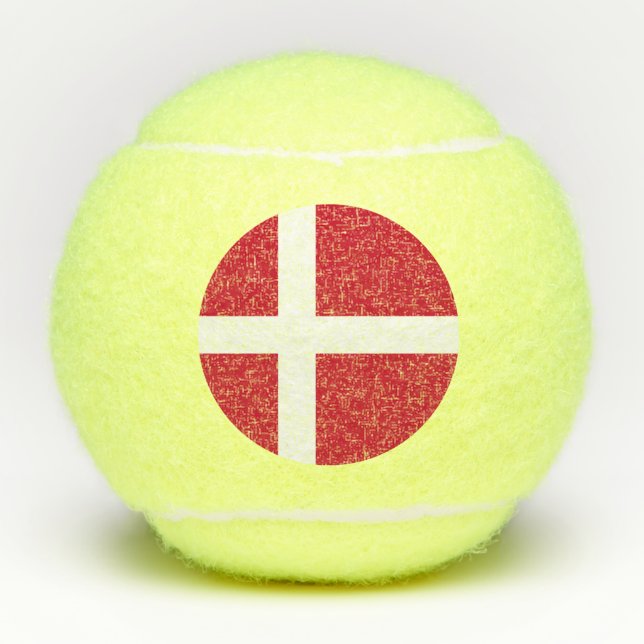 Balles De Tennis Drapeau du Danemark (Devant)
