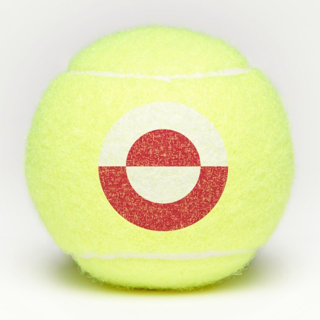 Balles De Tennis Drapeau du Groenland (Devant)