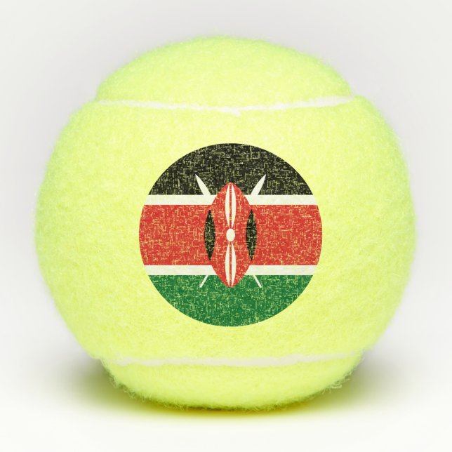 Balles De Tennis Drapeau du Kenya (Devant)