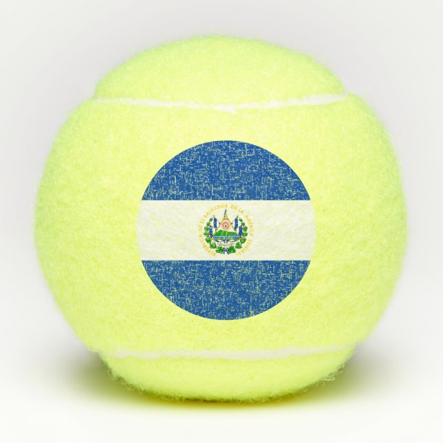 Balles De Tennis Drapeau El Salvador (Devant)