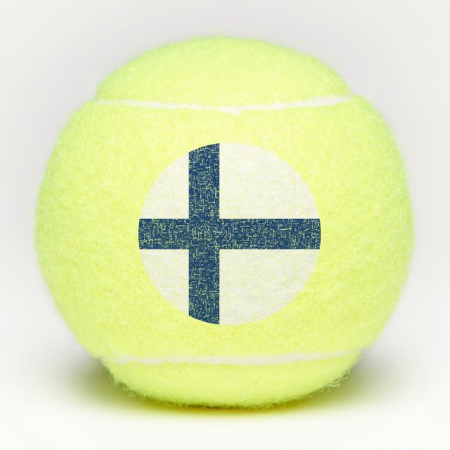 Balles De Tennis Drapeau Finlande (Devant)