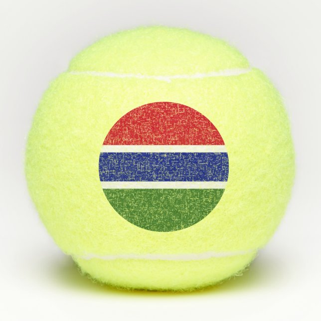Balles De Tennis Drapeau Gambie (Devant)