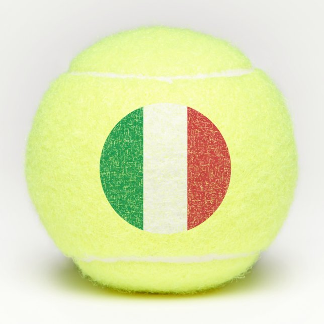 Balles De Tennis Drapeau Italie (Devant)