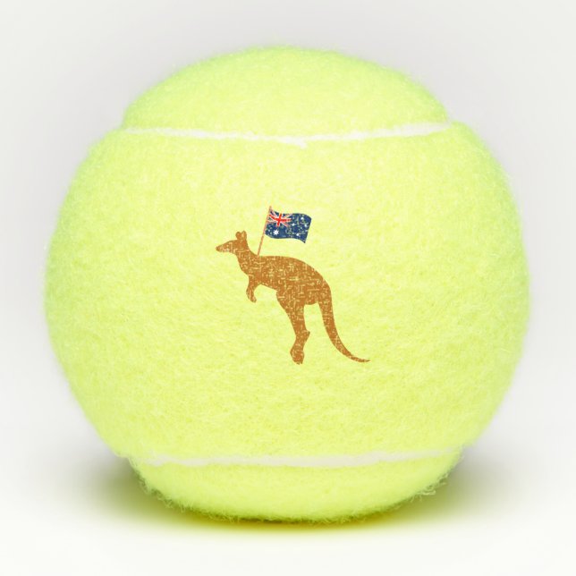 Balles De Tennis drapeau kangourou australien (Devant)
