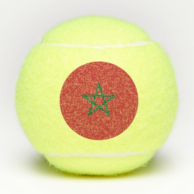 Balles De Tennis Drapeau Maroc (Devant)