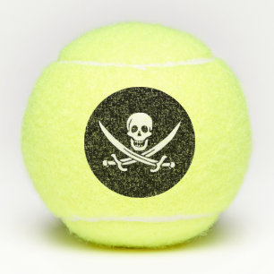 Balles De Tennis Drapeau pirate crâne épées croisées