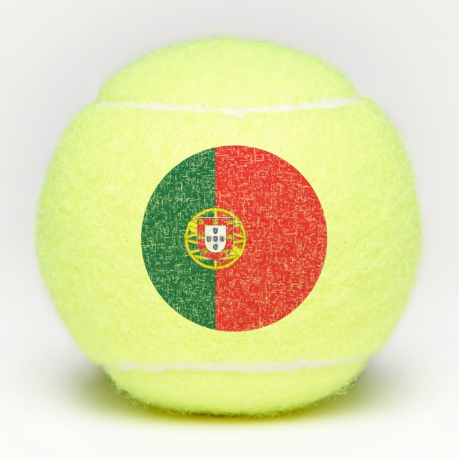 Balles De Tennis Drapeau Portugal (Devant)