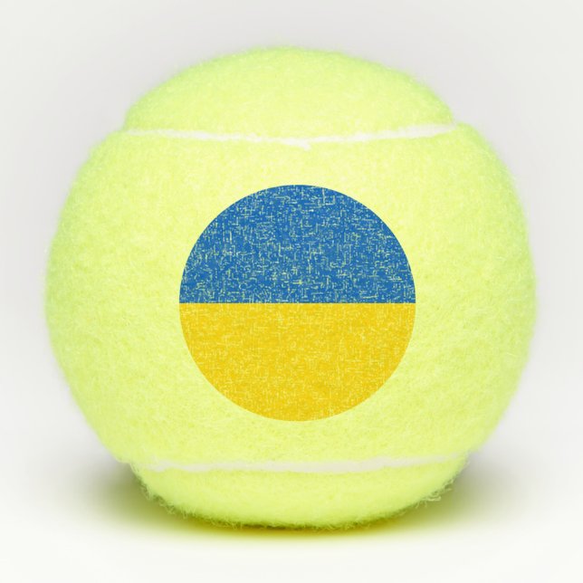 Balles De Tennis Drapeau Ukraine (Devant)