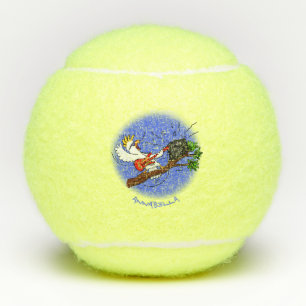 Balles De Tennis Drôle cockatoo jouant de la guitare rock dessin an