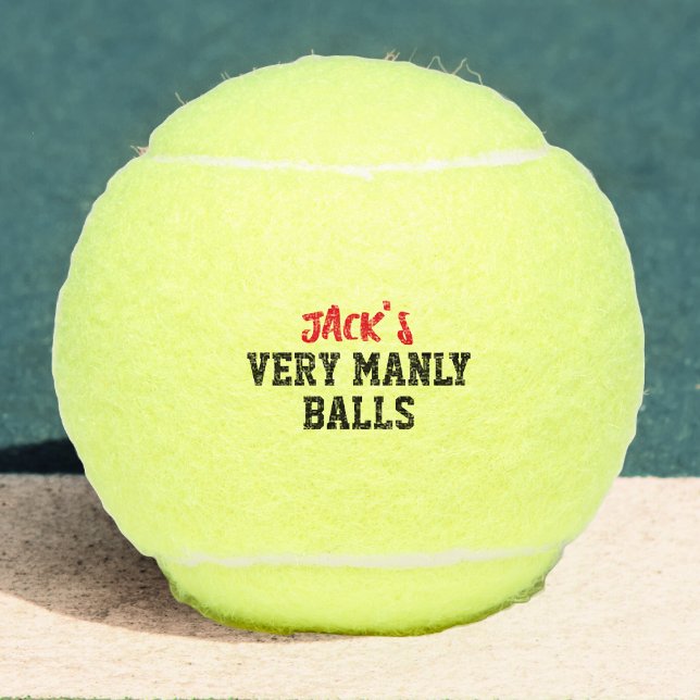 Balles De Tennis Drôle Dirty Plaisanterie Très Manly Balls (funny dirty joke very manly balls tennis ball)