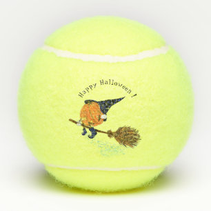 Balles De Tennis Drôle Halloween Tennis Balls Sorcière Citrouille V