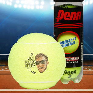 Balles De Tennis Drôle Si Perdu Retour Aux Hommes Face Photo
