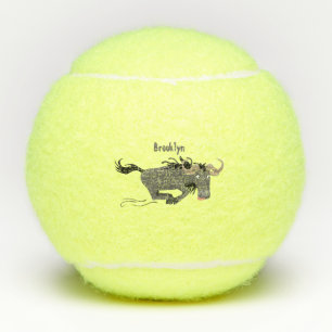 Balles De Tennis Drôle wildebeest tourner dessin animé illustration