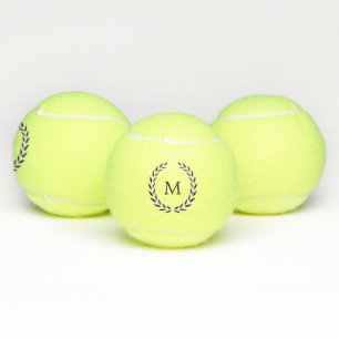 Balles De Tennis Élégante couronne Laurel avec monogramme