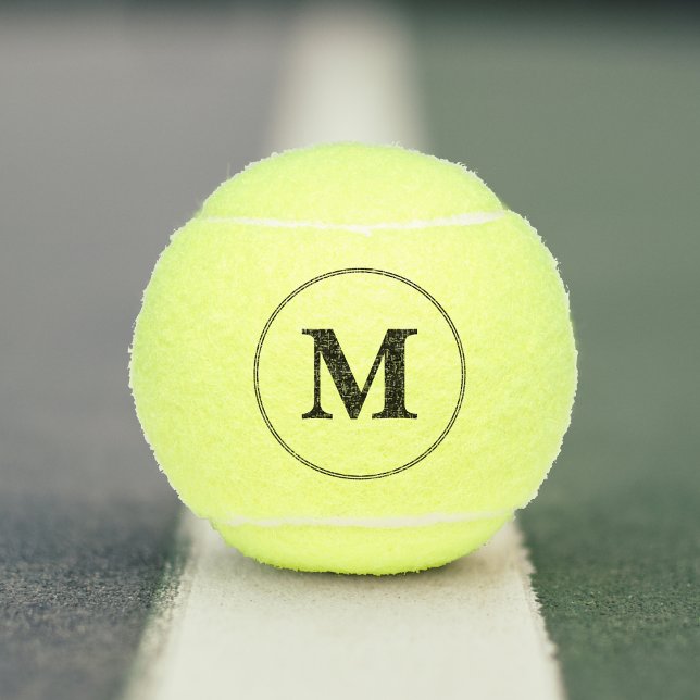 Balles De Tennis Équipe d'entraîneurs de joueurs personnalisés Mono (Personalized Player Coach Team Monogrammed Initial Tennis Balls)