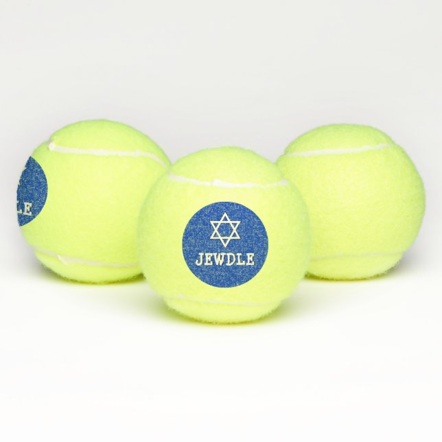 Balles De Tennis Étoile blanche bleue juive de Jewdle Hanoukka (Multiple)