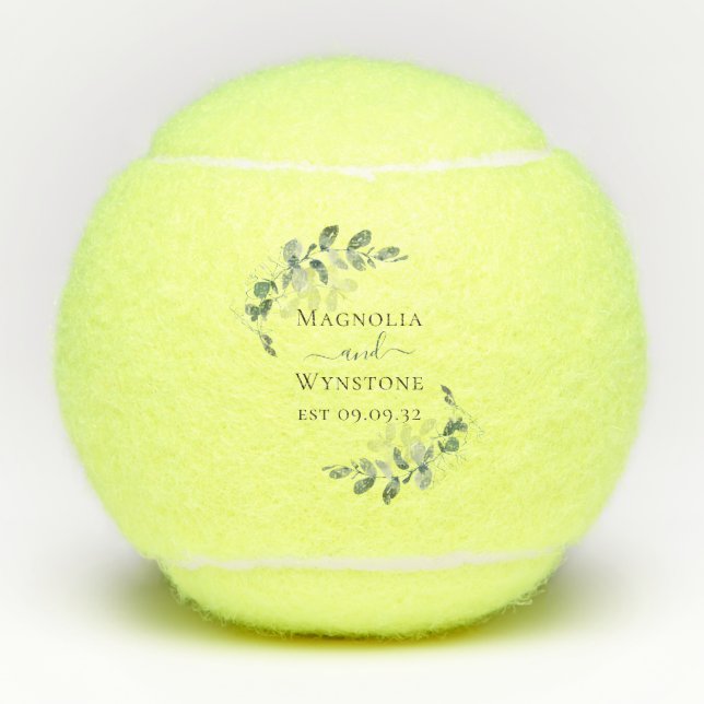 Balles De Tennis Eucalyptus Mariage de monographie verte (Devant)