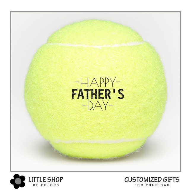 Balles De Tennis Fête des pères heureuse personnalisée (Créateur téléchargé)