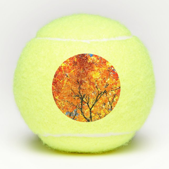 Balles De Tennis Feuille orange (Devant)