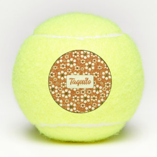 Balles De Tennis Fleurs florales en terre cuite mexicaine