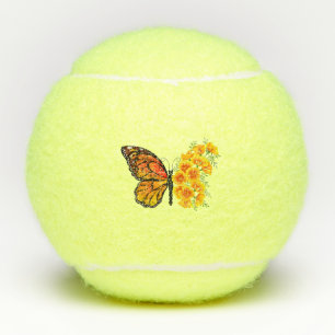 Balles De Tennis Flower Butterfly with Yellow California Poppy