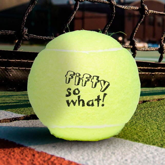Balles De Tennis Funny Cinquante alors ce 50e anniversaire inspirat (Créateur téléchargé)