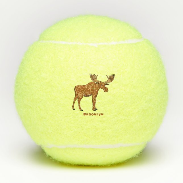 Balles De Tennis Funny moose (Devant)