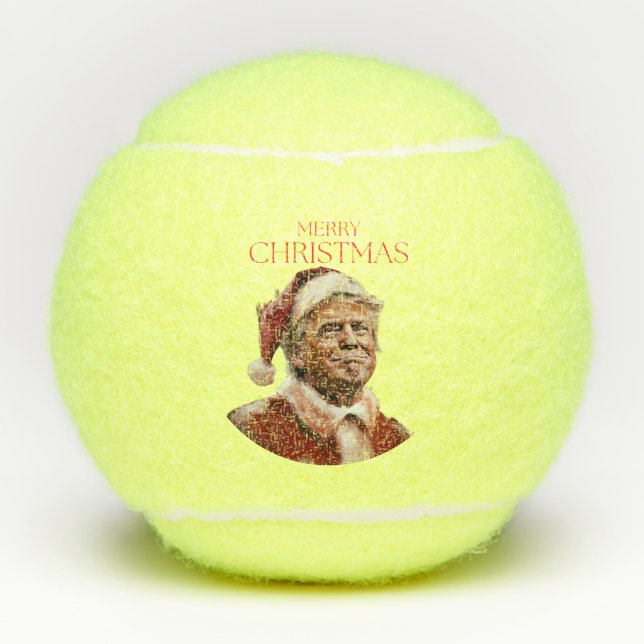 Balles De Tennis Funny Trump Santa Claus Carte de Noël (Devant)