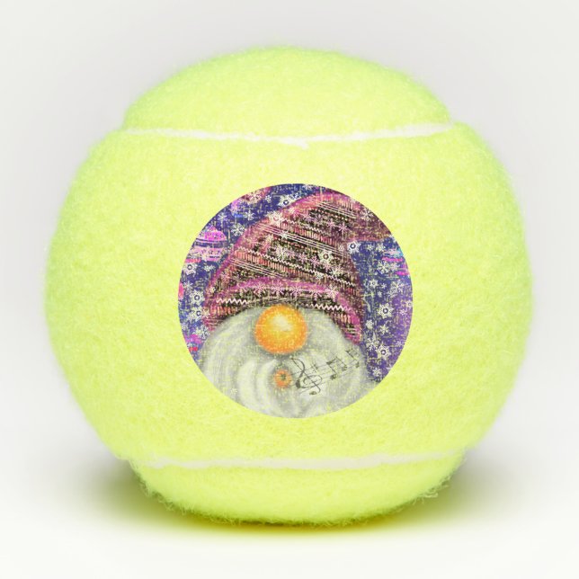 Balles de Tennis Gnome de Noël (Devant)