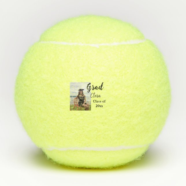 Balles De Tennis Graduation ajouter nom classe de 20xx félicitation (Devant)