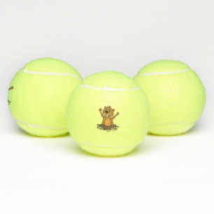 Balles De Tennis Groundhog drôle dans la bande dessinée de trou