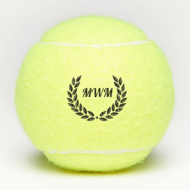 Balles De Tennis Guirlande de monogramme (Devant)