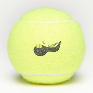 Balles De Tennis Illustration amusante de dessin animé en têtard