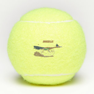 Balles De Tennis Illustration amusante de la caricature d'oiseau du