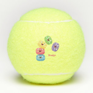Balles De Tennis Illustration de caricature de macarons marrant mig