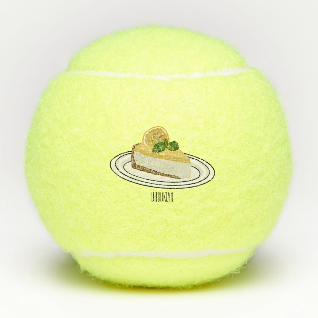 Balles De Tennis Illustration de citron cheesecake (Devant)
