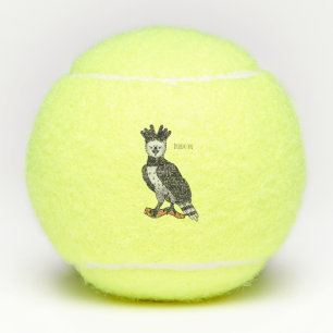 Balles De Tennis Illustration de dessin animé d'aigle harpie