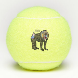 Balles De Tennis Illustration de dessin animé Mandrill