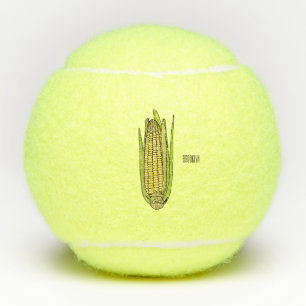 Balles De Tennis Illustration de dessin sur le maïs