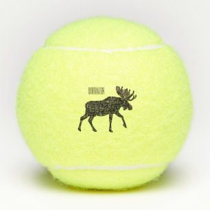 Balles De Tennis Illustration de dessin sur l'orignal