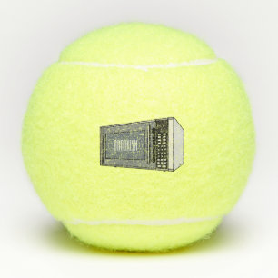Balles De Tennis Illustration de dessin sur micro-ondes