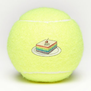 Balles De Tennis Illustration de gâteau arc-en-ciel