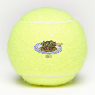 Balles De Tennis Illustration de la caricature de l'agneau braisé