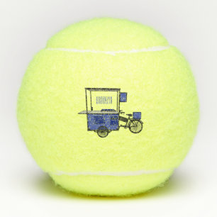 Balles De Tennis Illustration de la charrette alimentaire