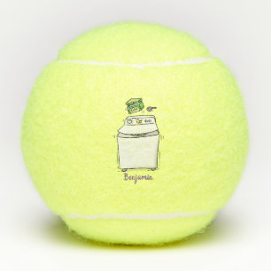 Balles De Tennis Illustration de lave-linge mignonne