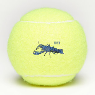 Balles De Tennis Illustration de l'écrevisse marron bleu