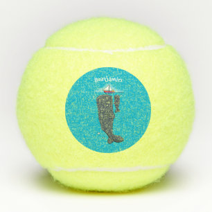 Balles De Tennis Illustration de mignons baleines et voiliers